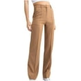 thumbnail image 1 of Yuanlook Simple Straight Leg Dress Pants Women High Waist Relaxed Fit Casual Trousers Size S-XXXL, 1 of 7