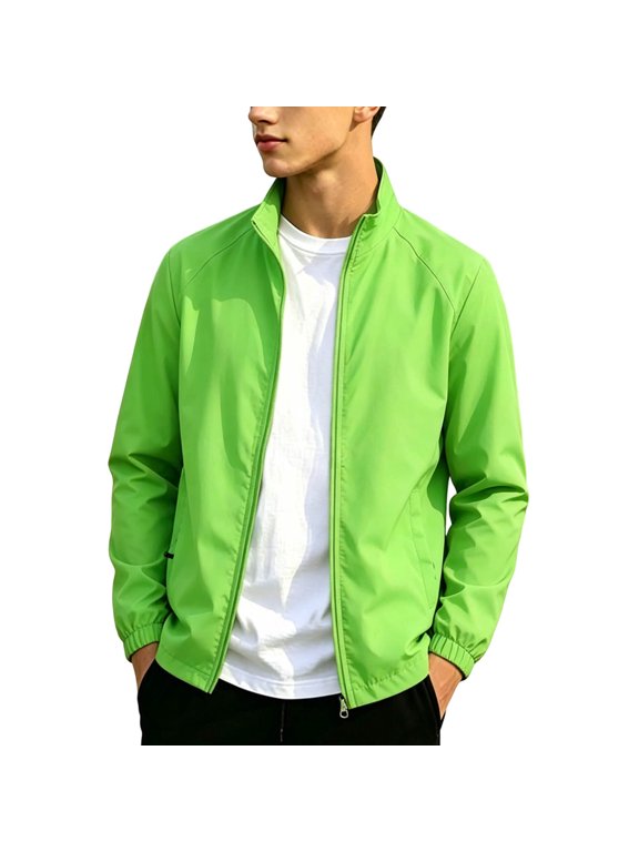 Unisex Teens Active Wear Windbreaker Jacket Long Sleeve Outdoor Casual Sports Coat For Kids