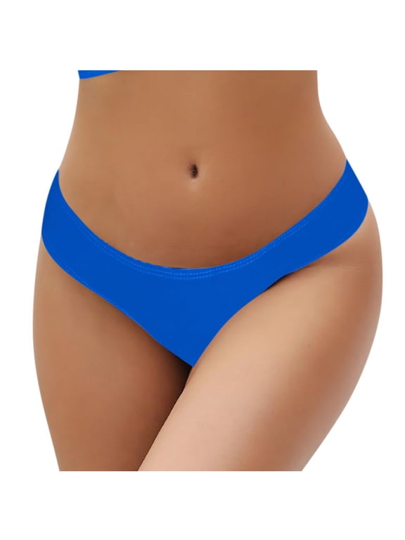 Women Bikini Bottom Triangle Bikini Bottom Swimsuits Bottom Solid Swimming Bottom for Womens,Blue,XXL
