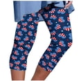 thumbnail image 1 of Yuanlook Women's Cotton Capri Leggings,Super Soft Lightweight Breathable for Fitness,Yoga,Everyday Wear - Dark Blue - M, 1 of 6