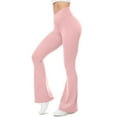 thumbnail image 1 of Yuanlook Women's High Waist Flare Leggings Full Length Workout Yoga Pants Size S-XXL, 1 of 8