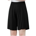 thumbnail image 1 of Yuanlook Women's Plus Size & Up Loose Sleep Shorts, Elastic Waist Casual Loungewear Shorts with Lettuce Hem, 3X-8X, 1 of 6