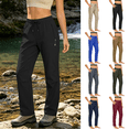 thumbnail image 1 of Yuanlook Women's Quick‑Dry Straight Leg Active Pants, Drawstring Waist Zipper Pocket Casual Pants for Casual Outings and Weekend Gatherings S‑XXXL, 1 of 9