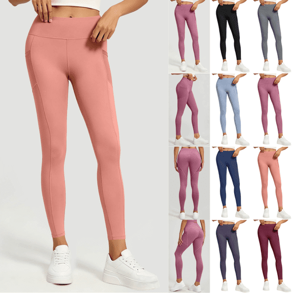 Yuanlook Women's Sport‑Ready Tight Leggings Yoga Pants, Non‑Slip High‑Rise Workout Pants for Urban Outings and Fitness Daily Wear S‑XXXL