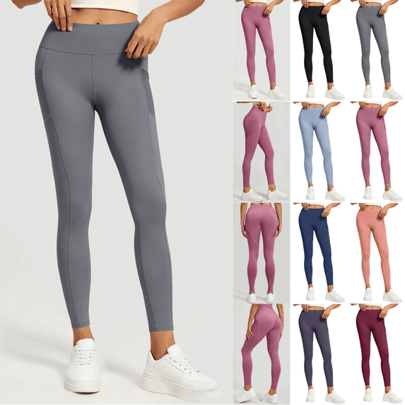 Yuanlook Women's Sport‑Ready Tight Leggings Yoga Pants, Non‑Slip High‑Rise Workout Pants for Urban Outings and Fitness Daily Wear S‑XXXL