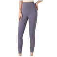 thumbnail image 1 of Yuanlook Women’s Yoga Pants Leggings,High Waist Tummy Control Workout Running Leggings for Women Athletic Leggings - Purple - S, 1 of 2