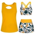 thumbnail image 1 of Yuanlook Womens 3 Piece Swimsuit Set, Bikini Tank Top Floral Print Cover Up for Beach Vacation Pool Summer Size S-XXXL, 1 of 2