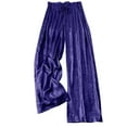 thumbnail image 1 of Yuanlook Womens Casual Loose Fit Palazzo Metallic Pants Elastic High Waist Lounge Long Wide Leg Trousers with Pocket Size S-XXL, 1 of 8