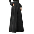 thumbnail image 1 of Yuanlook Womens Palazzo Pants,Long Straight Leg High Waist Wide Leg Stretchy Loose Fit Casual Trousers with Pocket, 1 of 7
