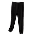 thumbnail image 1 of Yuanlook Womens Plus Size Cotton Elastic Waist Jogger Pants Casual Soft Loungewear Trousers Size XL-5XL, 1 of 9