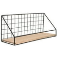 thumbnail image 1 of Yuanmiaoke 1pc Sturdy Storage Rack Durable Book Storage Rack Wall Shelf for Home (Black), 1 of 10