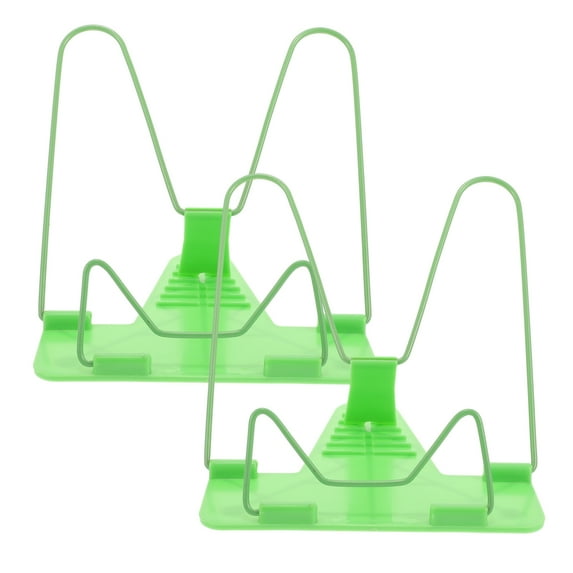 Simple Reading Bookshelf with Angle Adjustable Stand for Home Use Made of Metal and Plastic Green