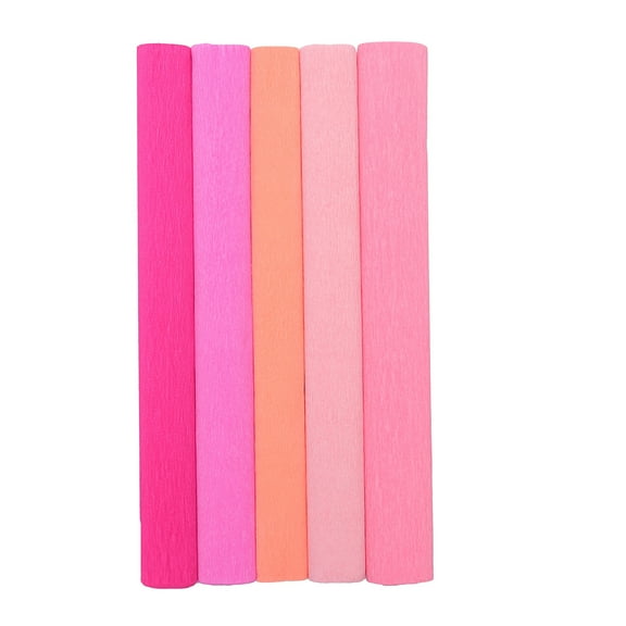 Yuanmiaoke 5 Rolls Crepe Paper Handcraft Crinkled Paper DIY Wavy Paper Colorful DIY Paper Flower Crepe Paper (Mixed Color)
