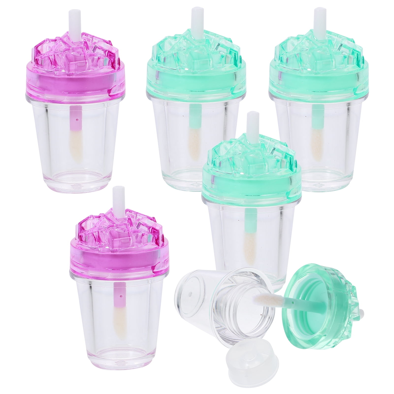 Yuanmiaoke 7pcs Lip Gloss Containers Refillable Lip Balm Bottles Empty