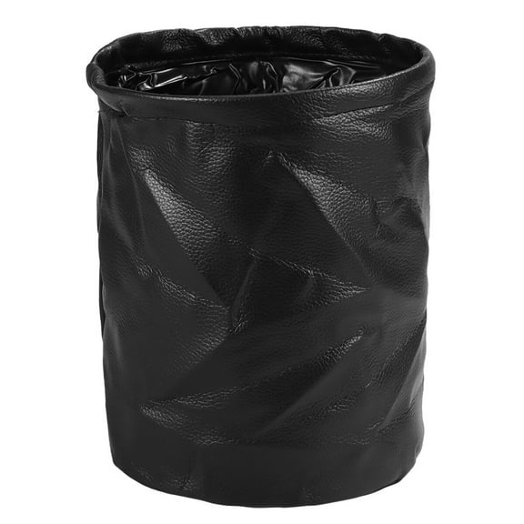 Yuanmiaoke Automotive Garbage Can Car Trash Can Car Back Storage Bag Portable Collapsible Waste Basket Bin Black