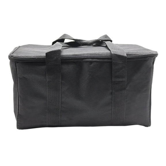 Yuanmiaoke Large Capacity Car Tools Bag: Zippered Vehicle Air Pump Storage Bag with Handle Car Repair Tools Organizer Canvas Electrician Tools Bags