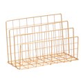 thumbnail image 1 of Yuanmiaoke Nordic Style Grid Wrought Iron Newspapers And Periodicals Rack Book Magazine File Desktop Storage Rack (Gold), 1 of 10