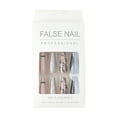 thumbnail image 1 of Yuanmo Long Coffin False Nails, Full Cover Press on Nail, Pink, Leaf, Flower, 24 Pieces, 1 of 5