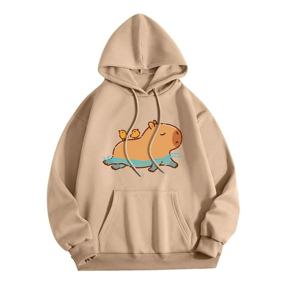 Yuannlog Women Hoodies Autumn Letters Print Long Sleeve Hoodies Zipper Tops Casual Tops Hoodies Drawstrings Oversized Sweatshirts Tops