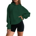 thumbnail image 1 of Yuannlog Women Sweatshirts Casual Hooded Sweatshirts Soft Comfortable Pullover Hoodies Basic Loungewear Lightweight Athletic Tops, 1 of 7