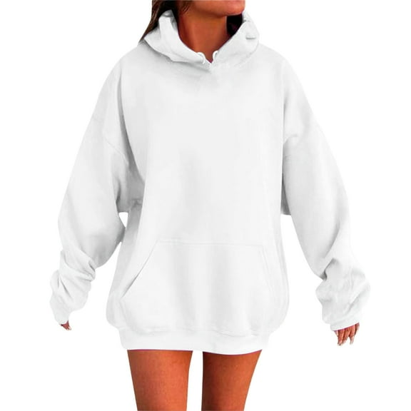 Yuannlog Women Sweatshirts Casual Hooded Sweatshirts Soft Comfortable Pullover Hoodies Basic Loungewear Lightweight Athletic Tops