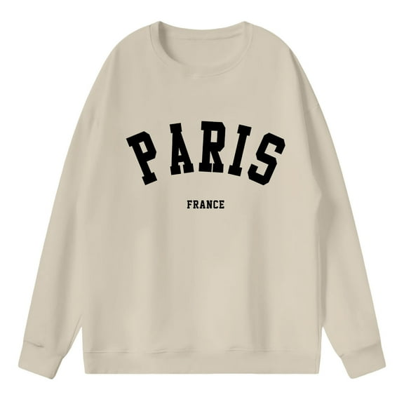 Yuannlog Womens Hoodies Autumn Letters Print Long Sleeve Hooded Sweatshirts With Pockets Loose Comfy Trendy Pullover Tops with Pockets, S