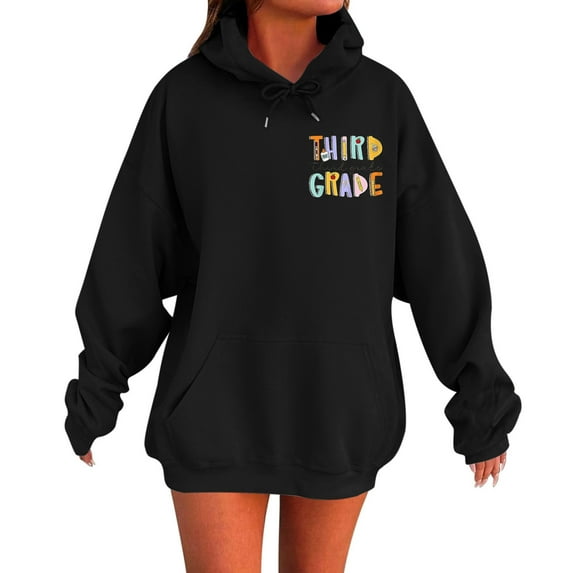 Yuannlog Womens Hoodies Casual Autumn Winter Hoodies Graphic Hoodie Sweatshirt Loose Comfy Trendy Pullover Tops With Pockets
