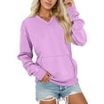 thumbnail image 1 of Yuannlog Womens Hoodies Pullover Sweatshirt Soft Long Sleeve Casual Tops For Daily Wear Sports Comfortable Loose Fit Winter Clothing With Pockets, 1 of 5