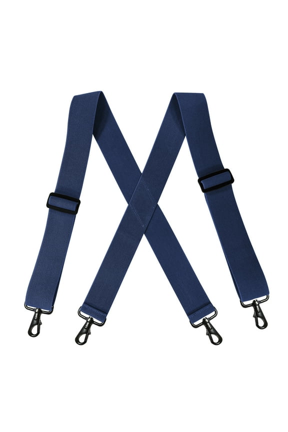 2 inch Wide Suspenders With Very Strong Snap Hook Heavy Duty Navy Blue Suspenders For Men