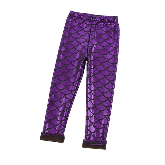 Yuanyu Big Girl Footless Fleece Leggings Baby Warm Skinny Full-Length Legging Pants 2-12 Years