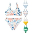 thumbnail image 1 of Yuanyu Girls 2Pcs Bikini Beach Swimsuits Child Tankini Set Summer Swimsuits 8-12 Years, 1 of 8