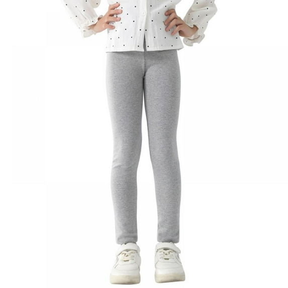 Yuanyu Kids Girls Leggings Footless Solid Skinny Pants Child Stretch Basic Casual Sport Running Yoga Trousers 3-11Y