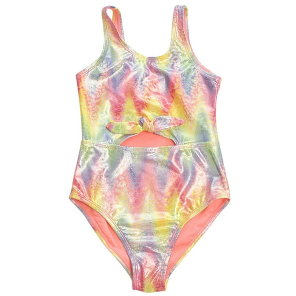 Yuanyu Little Girl One Piece Swimsuit Block Big Girl Swimwear Summer Beach Bathing Suit 5-13 Years