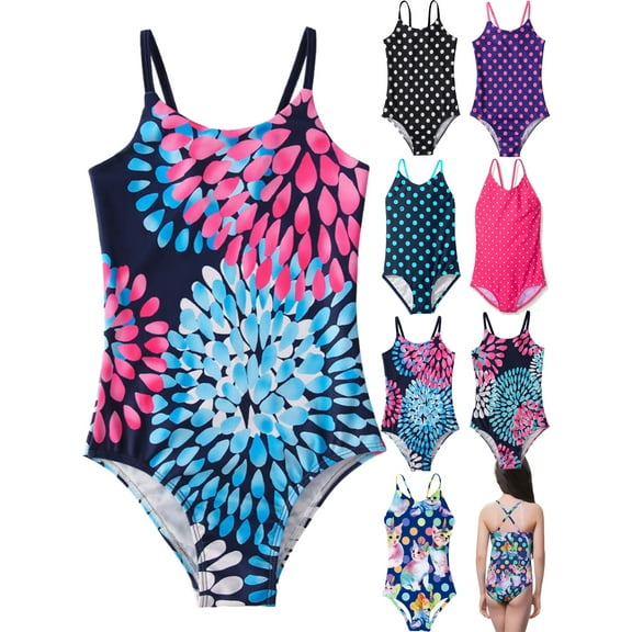 Yuanyu Toddler Girl Swimsuit Baby Girl’s Swimwear One Piece Beach Bathing Suits 2-8 Years