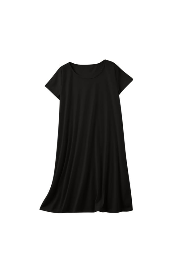 Nightgowns for Women Short Sleeve Crew Neck Tunic Sleepdress Soft Comfy House Dress Loungewear Sleepshirts