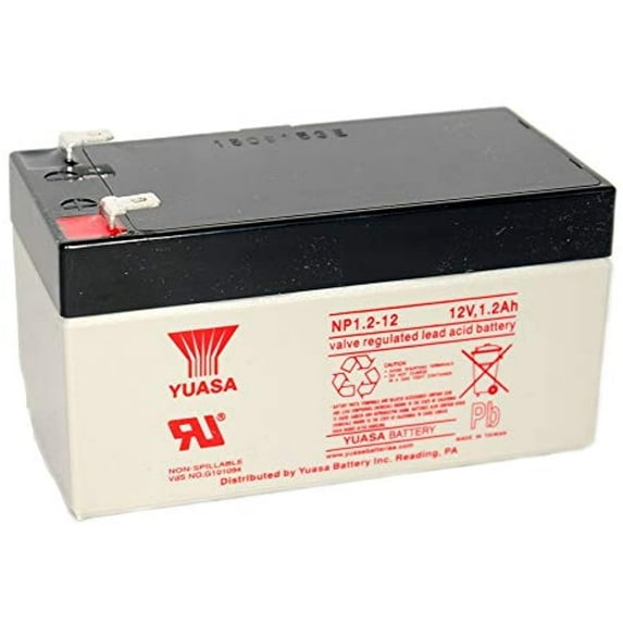 Yuasa 12 Volt 1.2 Ah Sealed Lead Acid Battery - F1 Terminals