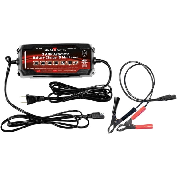 Yuasa 3 Amp Automatic Battery Charger & Maintainer (YUA3AMPCH)