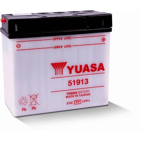 Yuasa Yumicron 12V Conventional Lead Acid Powersports Battery 19Ah 100 CCA Dry Charged Street Bike (YUAM2219A)