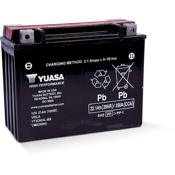 Yuasa AGM 12 Volt Automotive Battery, 350 CCA, Top Post