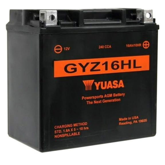 Yuasa AGM 12 Volt Automotive Battery, 500 CCA Top Post
