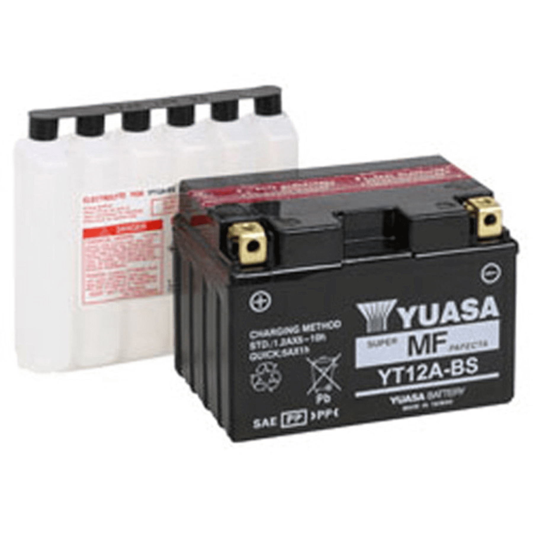 YUASA YT12A-BS MAINTENANCE FREE 12 VOLT BATTERY