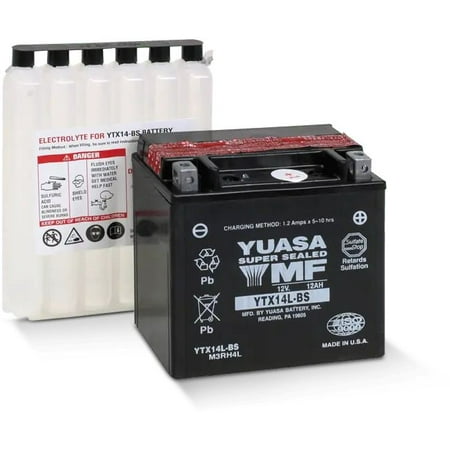 Yuasa Ytx14l Bs Maintenance Free 12 Volt Battery