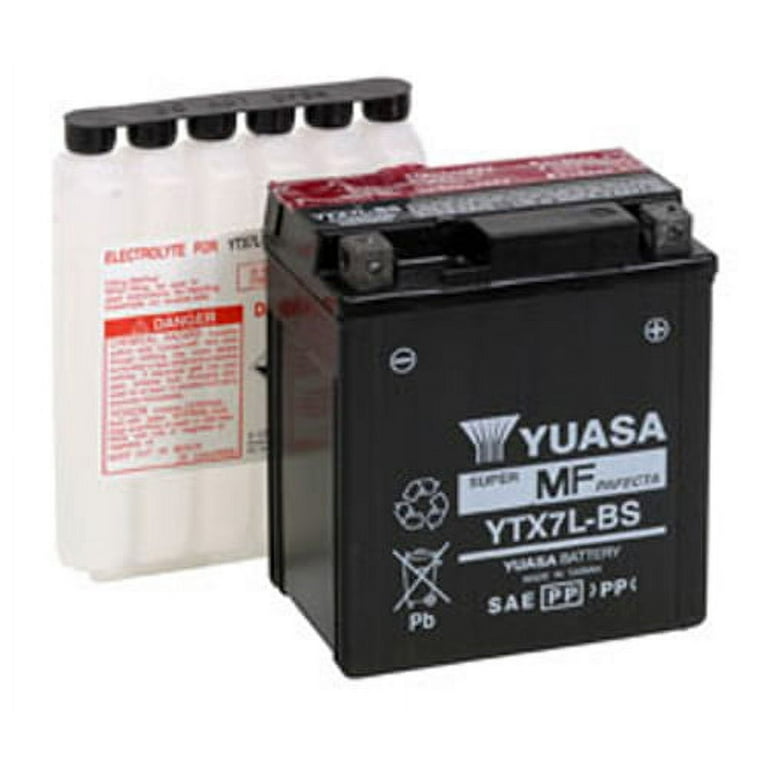 Yuasa AGM, Maintenance-Free YTX7L-BS Battery for Motorcycle