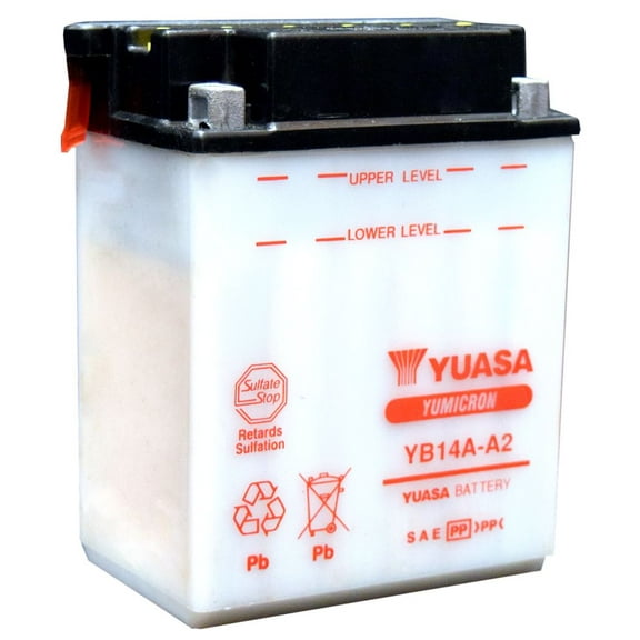 Yuasa YB14A-A2 High Performance Conventional 12V Battery (YUAM2214AIND)