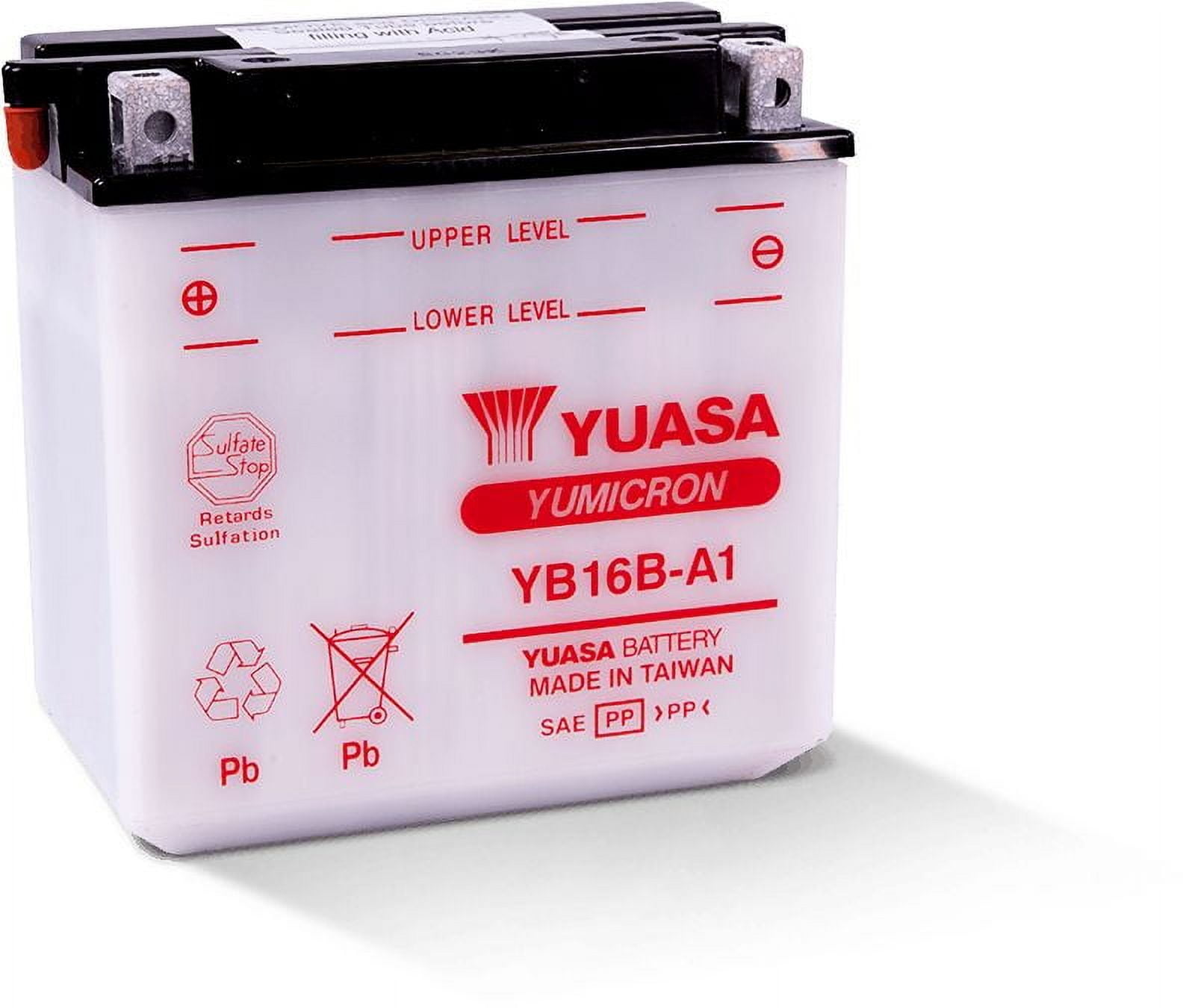 A1 High Performance Yuasa Motorcycle YB16B-A1 High Performance 12V Battery (YUAM22161 ...