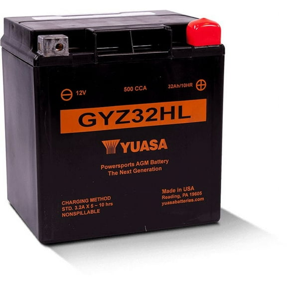 Yuasa GYZ Maintenance Free GYZ32HL 12 Volt Battery YUAM732HL