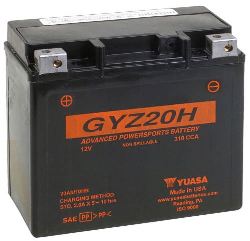 Yuasa Maintenance Free GYZ20H 12 Volt Battery YUAM72RGH Yuasa Maintenance Free GYZ20H 12 Volt Battery YUAM72RGH