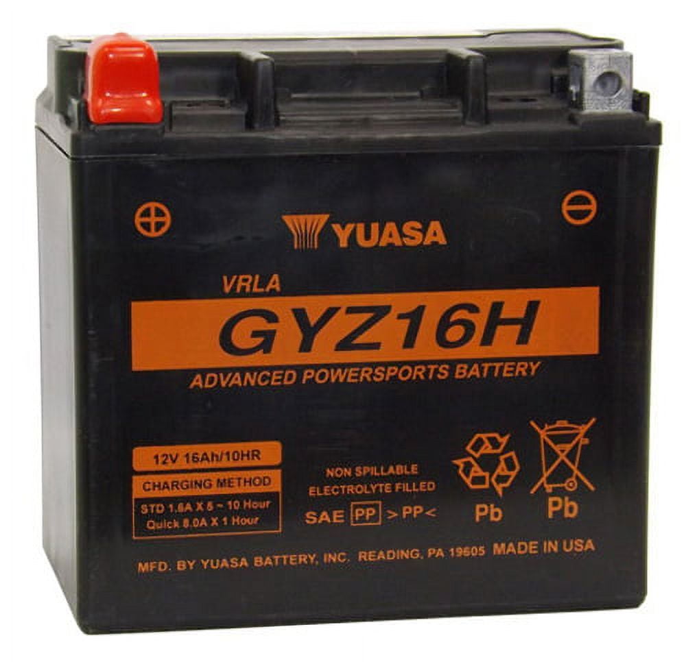 Yuasa GYZ16H Factory Activated, Maintenance Free Battery