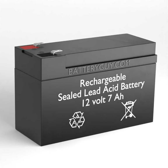 Yuasa NP7-12-F1 replacement 12V 7Ah battery - BatteryGuy brand equivalent (F1 terminals, rechargeable)