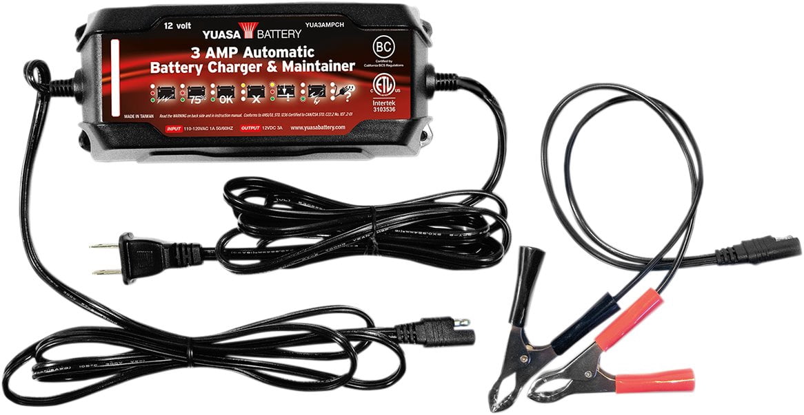 Yuasa 3 Amp Automatic Battery Charger & Maintainer (YUA3AMPCH)